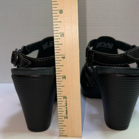 Dansko Randa Women’s Black Leather Block Heel Slingback Dress Sandal - Picture 6 of 9